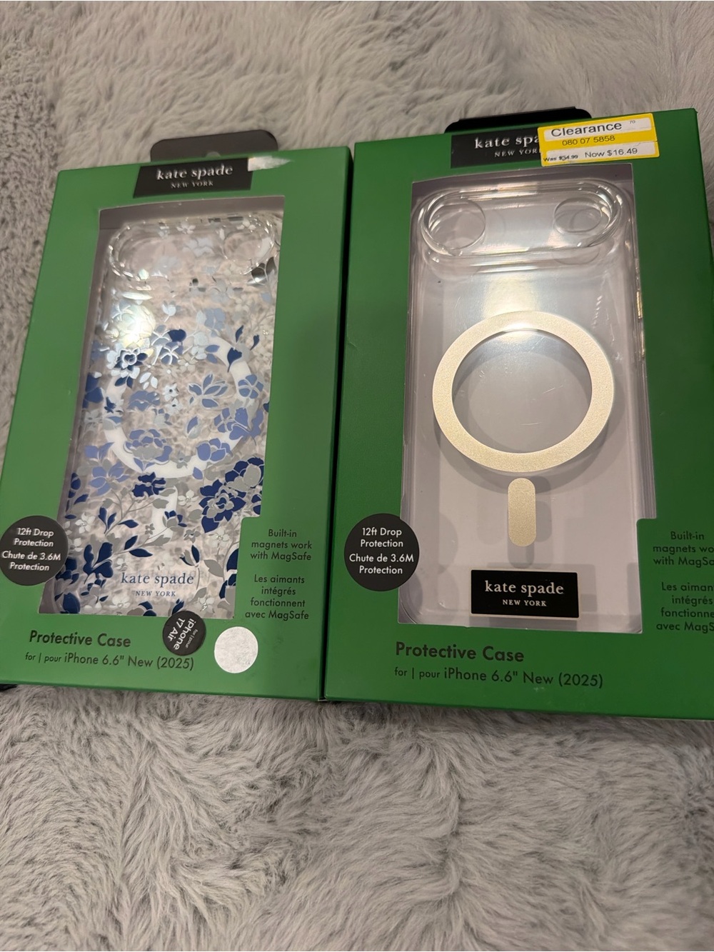 kate spade Blue Floral iPhone 6.6" 17air Protective Case with Gold Ring set
